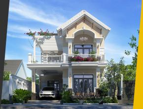 Xây Biệt Thự Trọn Gói 2 Tầng Mái Thái