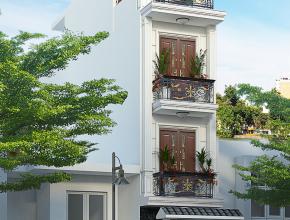 Mẫu thiết kế nhà phố 1 trệt 3 lầu đẹp