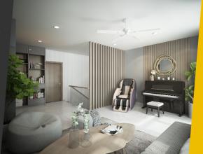 Thiết kế và thi công trọn gói nội thất nhà phố 1 trệt 2 lầu