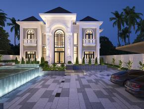 Mẫu thiết kế biệt thự 2 tầng tân cổ điển đẹp mê ly tại Bình Phước