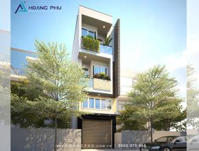 Thiết kế nhà phố 1 trệt 1 lửng 2 lầu Quận Gò Vấp