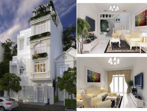 Thiết kế nội thất nhà phố 4 tầng 1 tum phong cách tân cổ điển