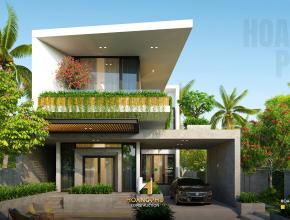 Biệt thự 2 tầng đáp ứng nhu cầu tận hưởng cuộc sống xanh cho gia chủ